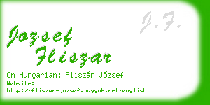 jozsef fliszar business card