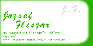 jozsef fliszar business card
